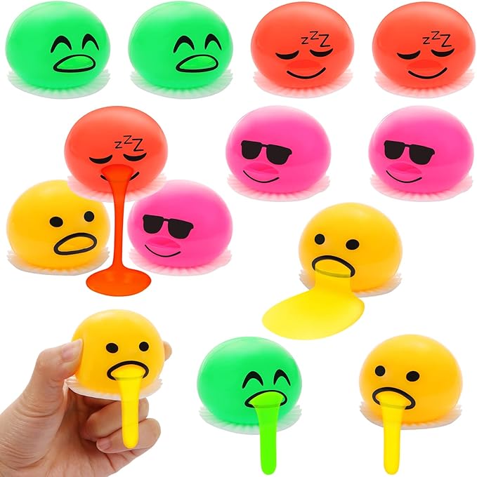 egg yolk 圆形压力球多彩柔软呕吐球新奇吸懒人蛋黄挤压减压玩具,送给