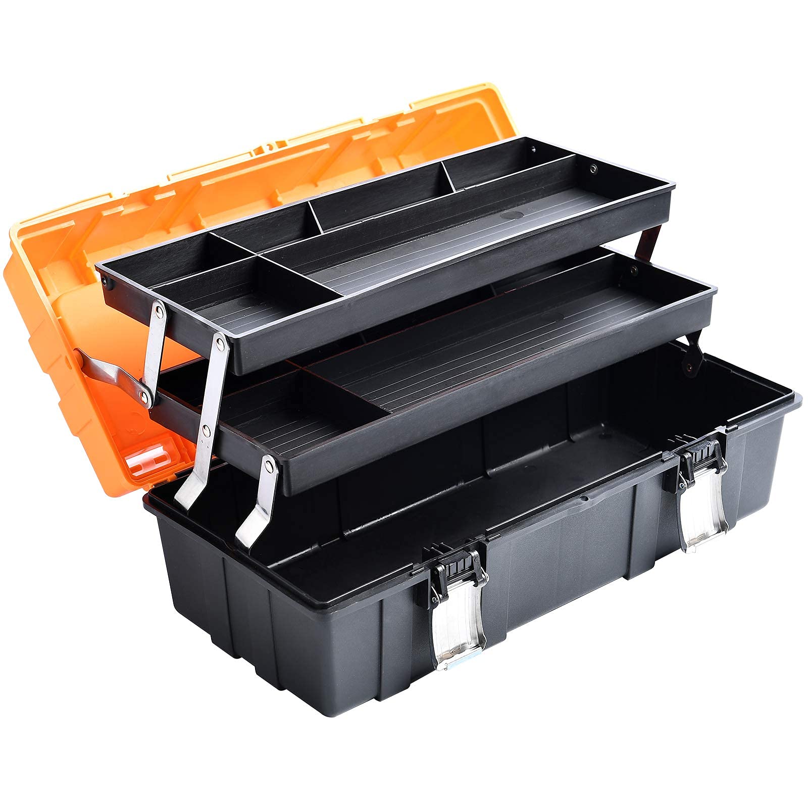 17-inch triple layer plastic storage/toolbox/sewing box storage bags, multifunctional storage bags and portable, hand held storage boxes for arts and crafts and cosmetics (Style B)