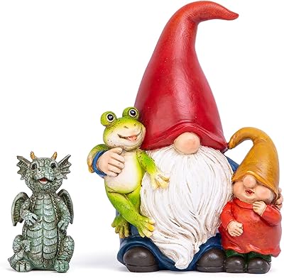 花园小矮人雕像,庭院装饰树脂花园龙雕像,室内室外小矮人装饰庭院