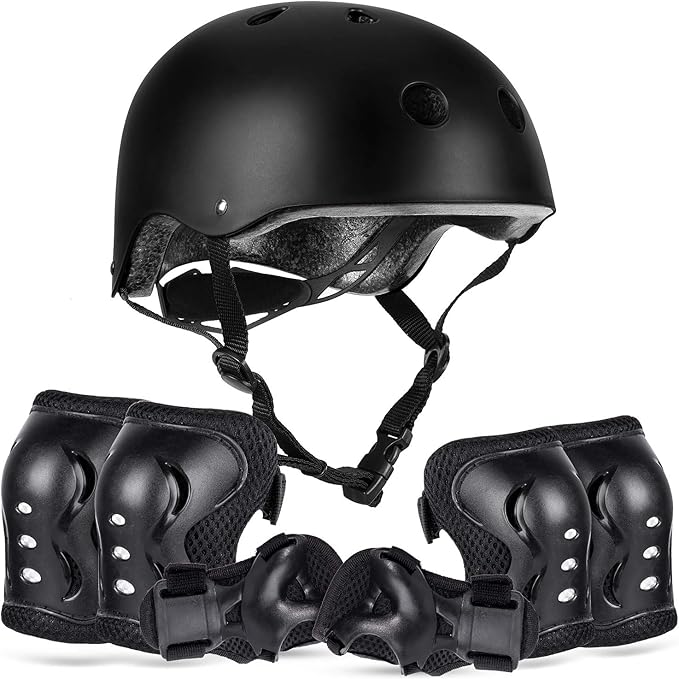 护肘 护腕 防护装备 儿童 7 合 1 装备套装 : 亚马逊中国: 运动户外