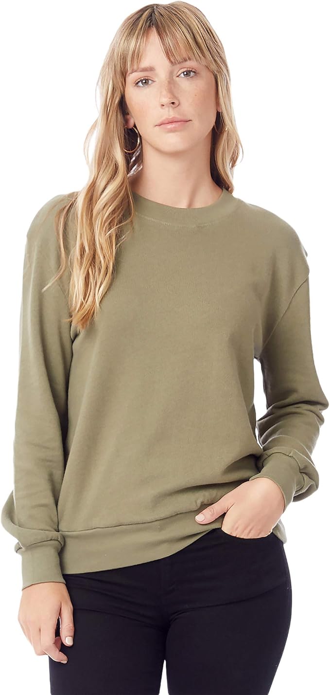 alternative 女士水洗绒布throwback pullove