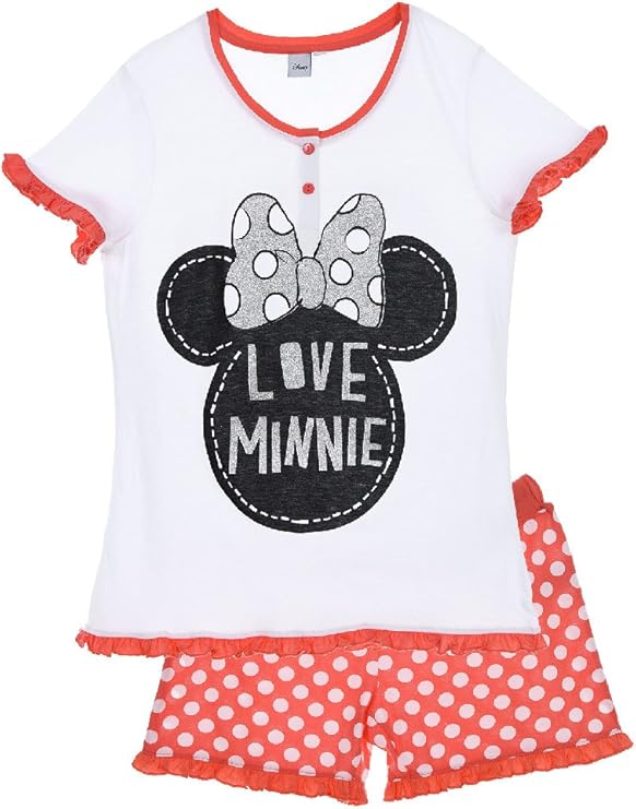 minnie mouse 睡衣套装 t 恤,短袖和短裤
