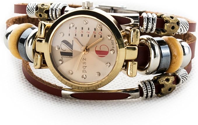 女士女士女孩时尚手腕手链手表带真皮表带礼品