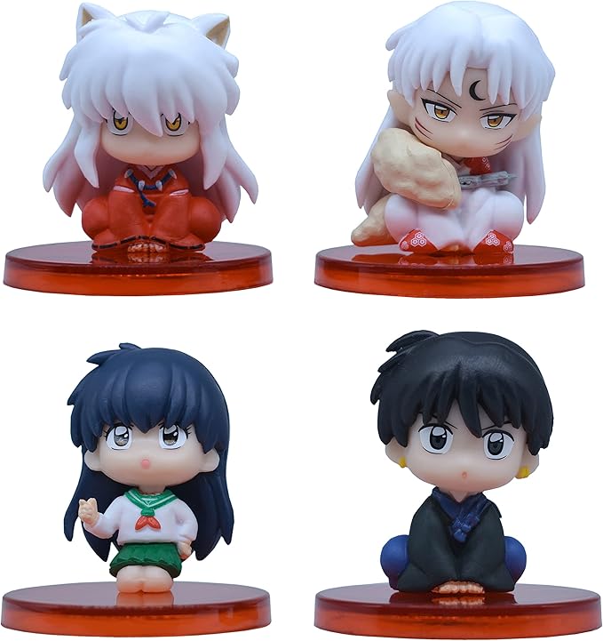 amatenasu 动漫人物 miroku 人偶 higurashi kagome 人物套装,4 件