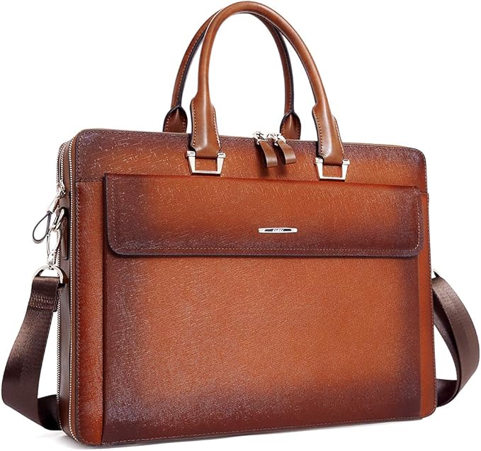 cluci 女式公文包 皮革 修身 大号 商务 工作 15.