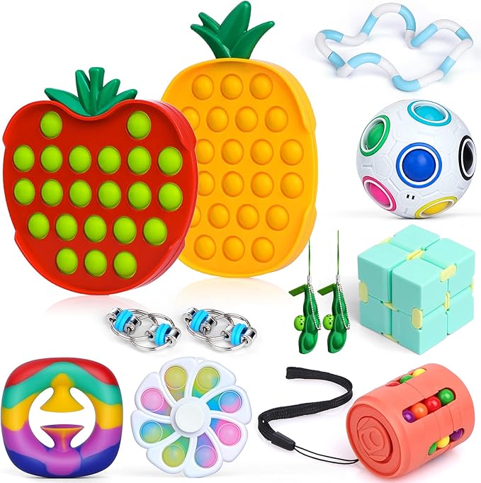 apmiek 12 件感官解压玩具套装,适合儿童和成人,popit 派对礼品,自闭*