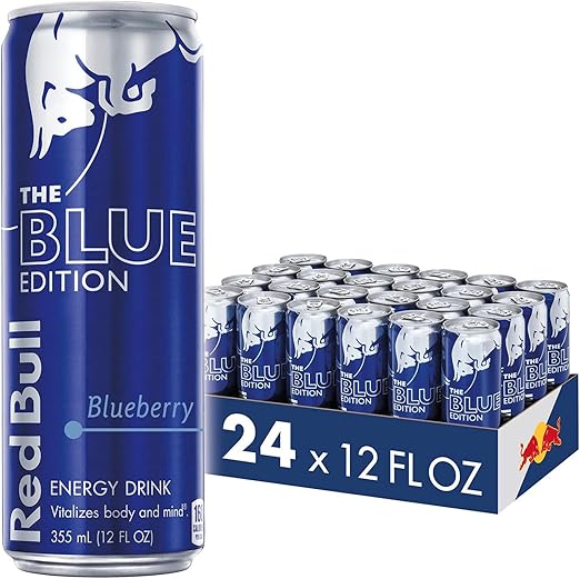Red Bull 红牛能量饮料 蓝色版 蓝莓 12 液量盎司 355毫升 24个 亚马逊中国 食品