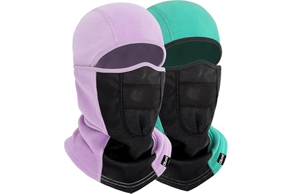 oliumt 透气儿童巴拉克拉瓦滑雪面罩,冬季保暖面罩