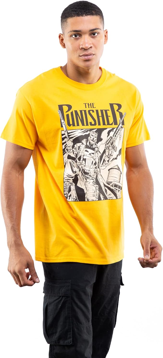 marvel 男士 punisher dual t 恤