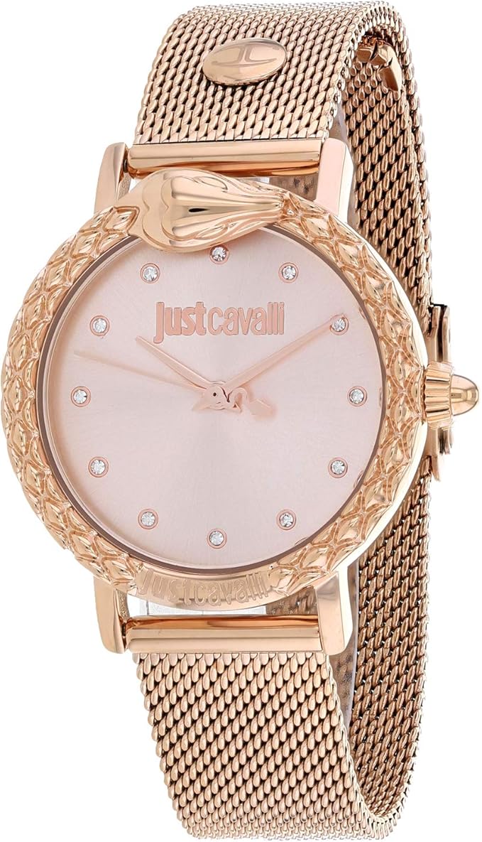just cavalli 时尚动物女士三指针石英手表