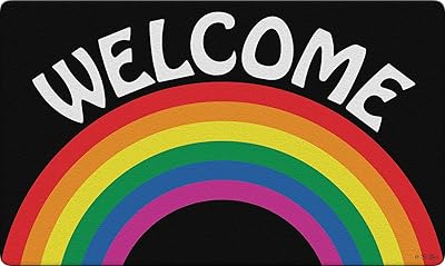 toland home garden 800452 welcome 彩虹门垫,45.72 厘米 x 76.