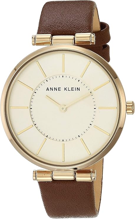 anne klein 安妮克莱恩女式皮革表带手表