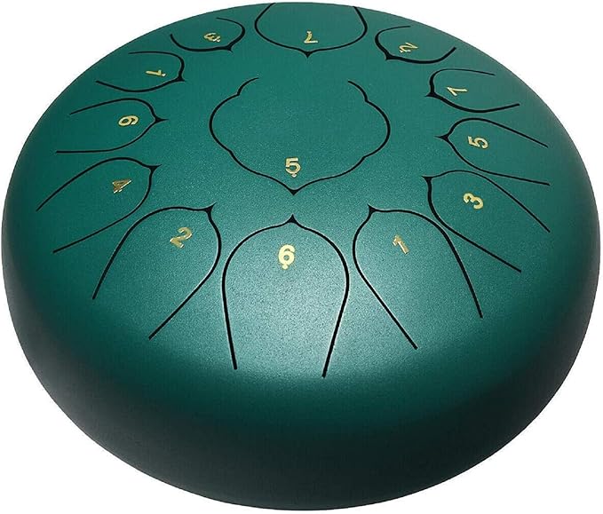 sonart 13 音符 12 英寸高碳钢舌鼓,莲花手钢鼓,带鼓锤,鼓槌支架,橡胶