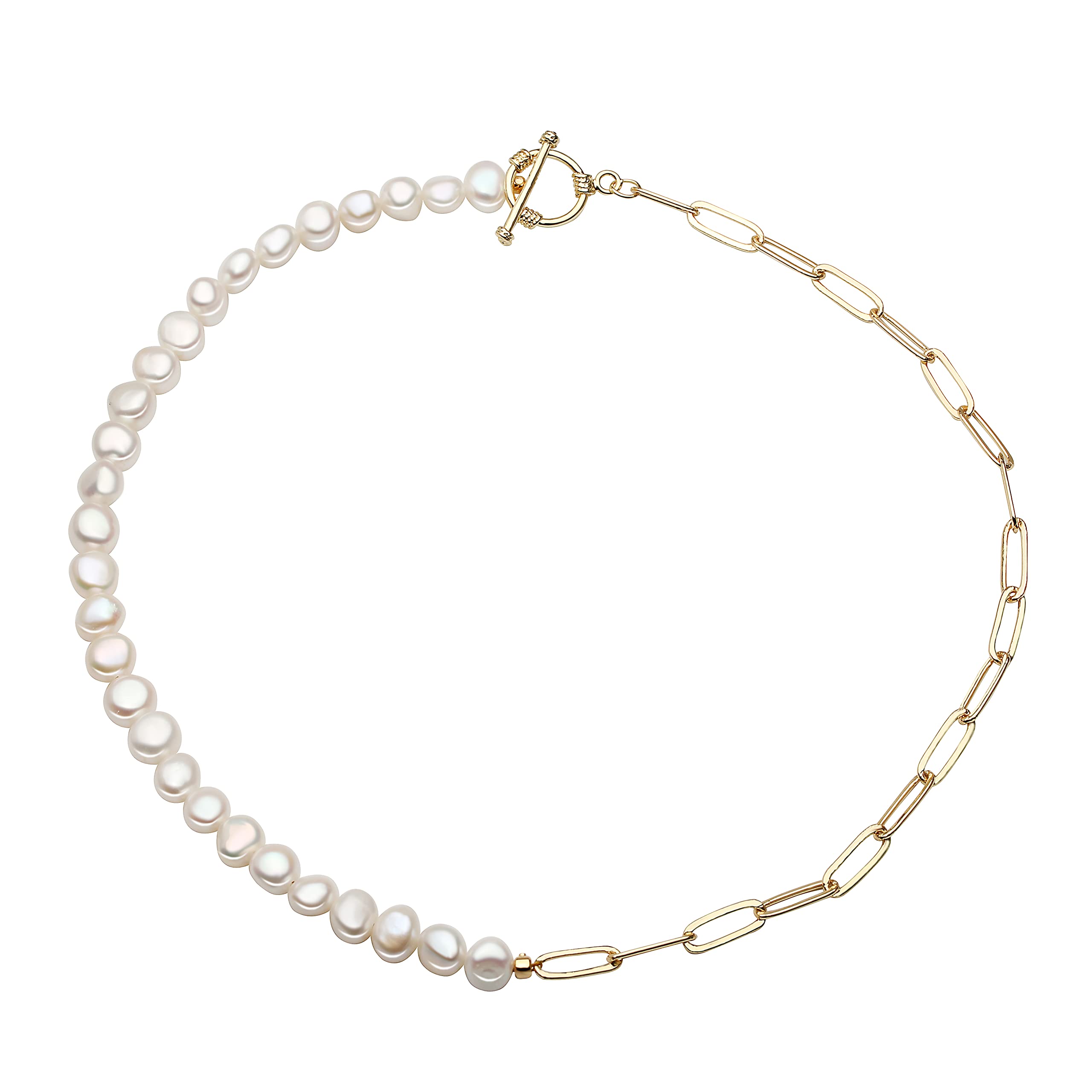 Real freshwater cultured pearl necklace, suitable for ladies mother girl birthday gift