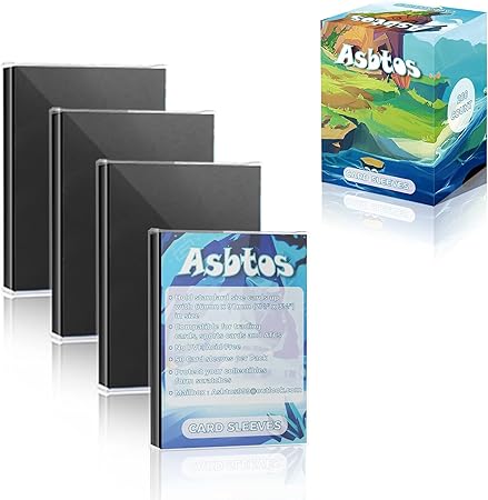 21 版 Asbtos 0 张软交易卡套筒 标准尺寸硬币套 适用于口袋妖怪 Mtg 龙珠 Yugioh 卡和棒球卡 亚马逊中国 玩具