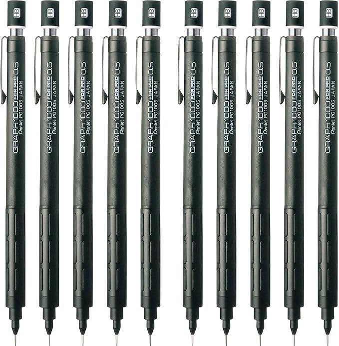 pentel 派通 自动铅笔 graph1000 for pro 0.5毫米 10支 pg1005