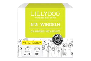LILLYDOO 亲肤尿布 尺寸 3(6-10 千克),半月盒(88 个尿布)(FSC-Mix)NEW