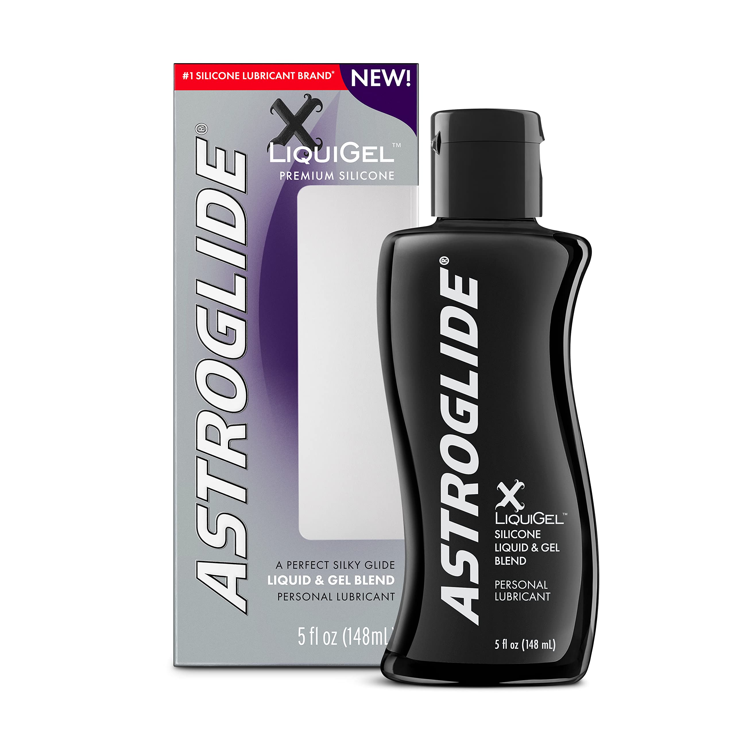 Astroglide X LiquiGel Personal Lubricant (5 ounces) Revolutionary Silicone Liquid and Gel Blend Personal Lubricant Long-lasting, light and silky unisex sexual lubricant