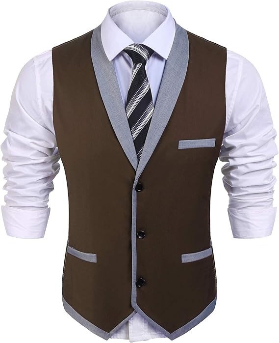 jinidu男式v领无袖修身背心夹克商务西装背心