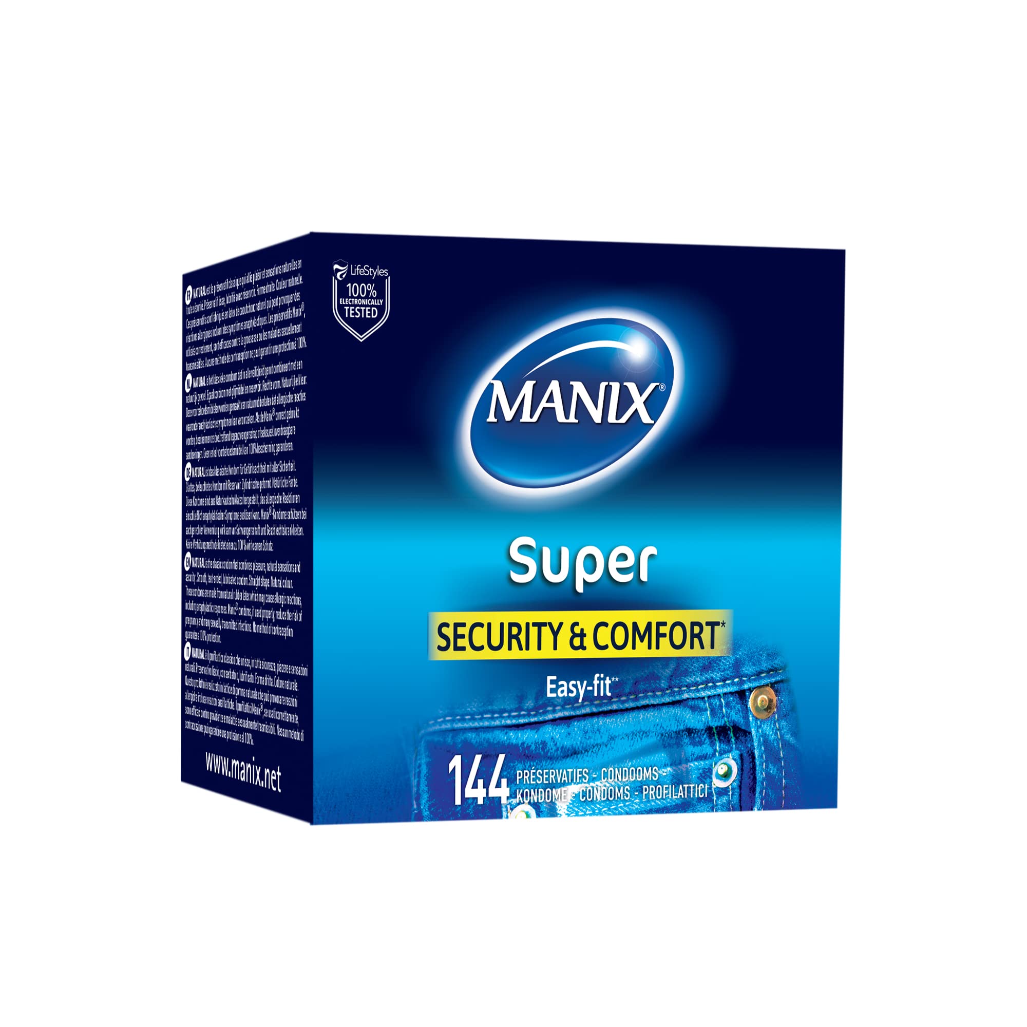 Manix Super:144 classic latex * sets/Men's * sets, polished thin, standard size/diameter 52mm