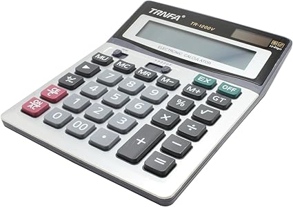 Trnfa 信发12位数多功能电子计算器tr 10v 大屏幕 退位功能 办公用品 亚马逊中国 计算器财务 Casio计算器