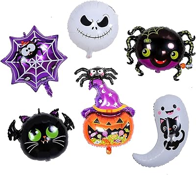 万圣节铝箔气球鬼南瓜骷髅蜘蛛蜘蛛猫聚酯薄膜气球派对用品假日装饰