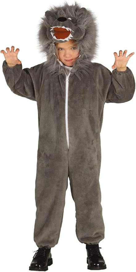 fiestas guirca 儿童灰色狼服装男孩 &amp; 女孩世界书日装