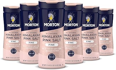morton salt 喜马拉雅粉红盐,精细,17.6 盎司 500g(6 包)