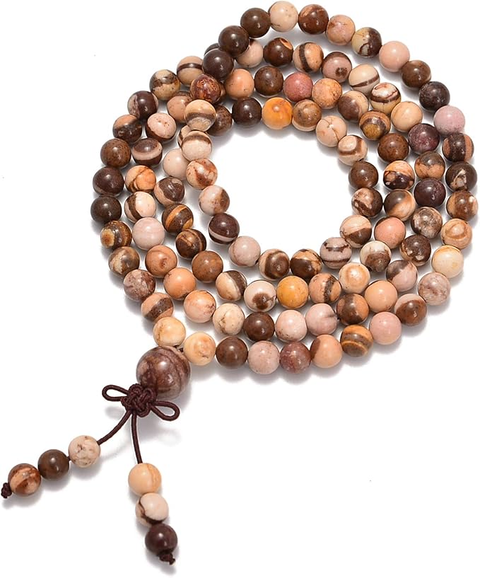 ad 珠子天然宝石佛教 108 祈祷愈珠 马拉弹性 手镯项链 6mm australia