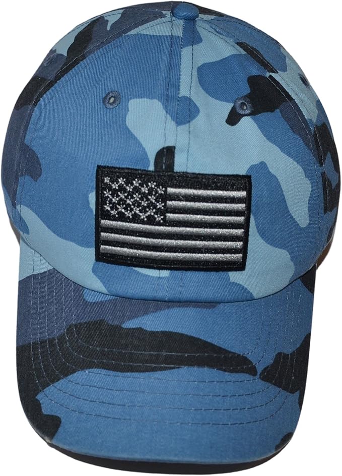 newhattan 美国国旗帽迷彩爱国帽美国军事棒球帽中性款