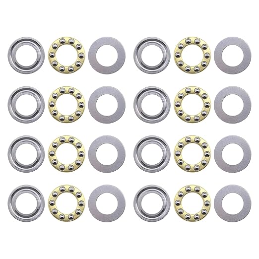 8 件微型飞机推力球轴承 f10-18m 单向铬钢用于烤箱转盘泵 10x18x5.