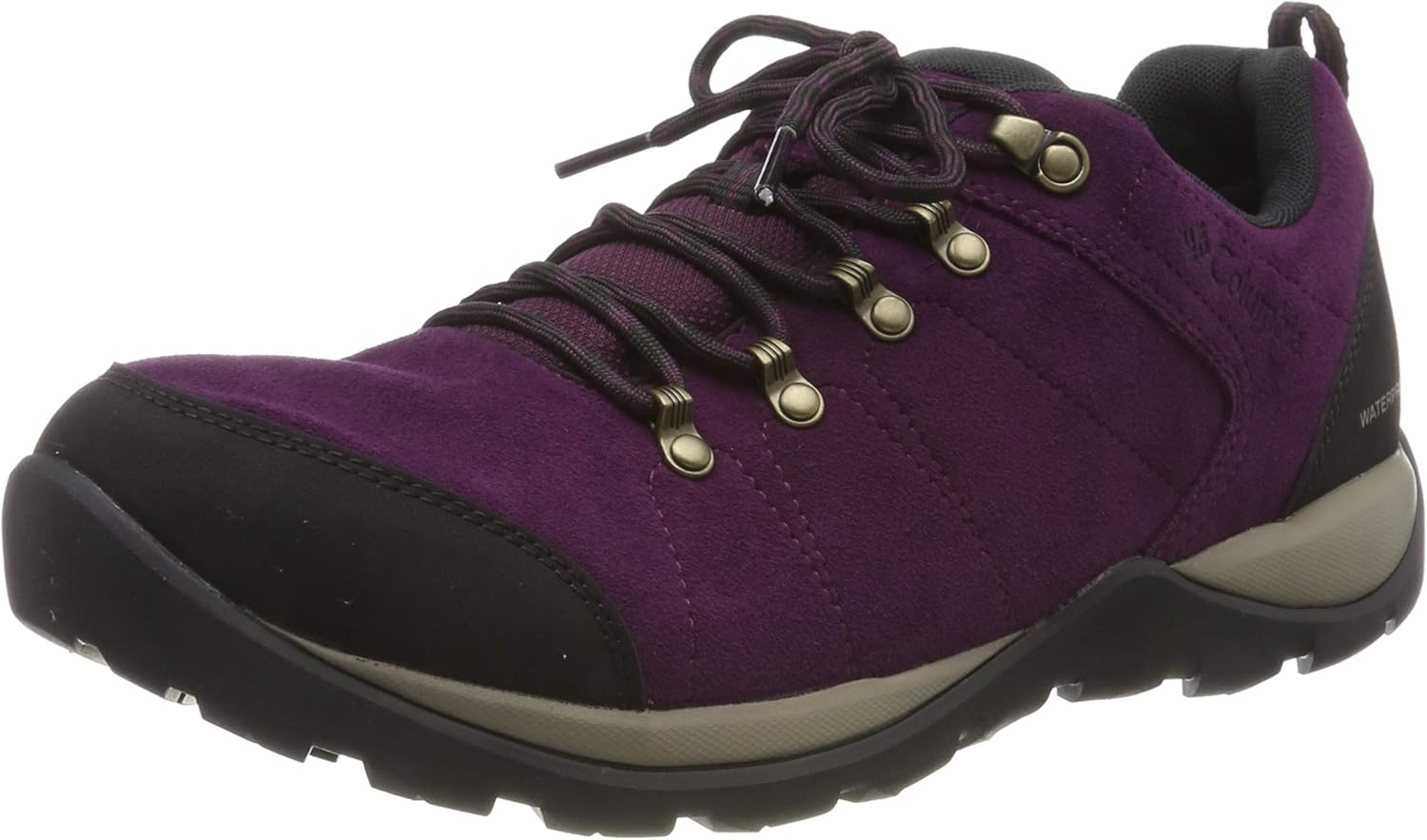 columbia 哥伦比亚 fire venture l mid ii 女士防水登山鞋,黑色樱桃