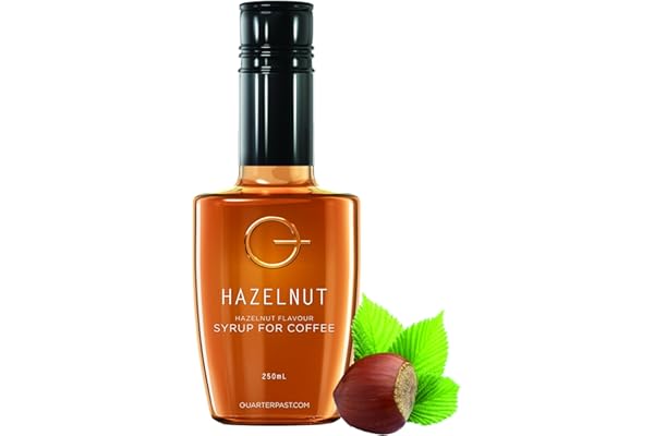 quarterpast hazelnut syrup for coffee zero vat, 250 ml