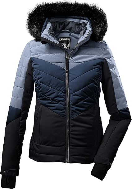 250 wmn ski qltd jckt 女士绗缝夹克/滑雪夹克,带可拆卸兜帽和雪裙