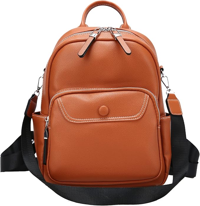 女士少女小背包钱包,可爱小软皮休闲背包,带可拆卸肩带,单肩手提包