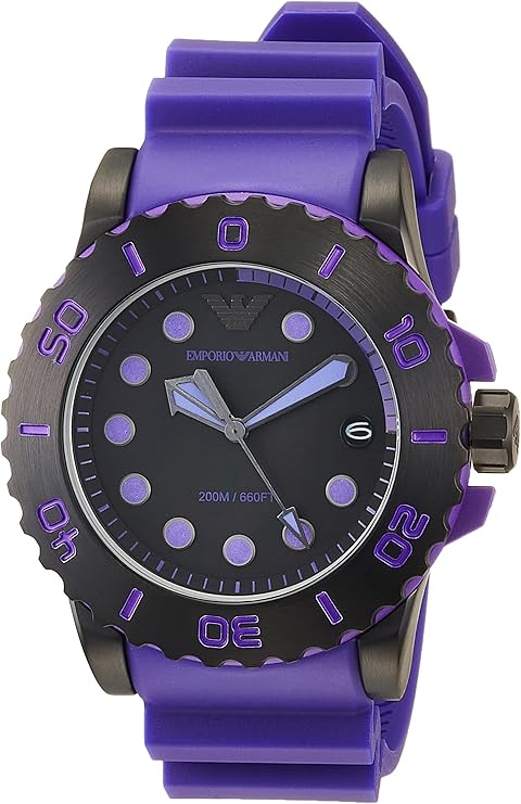 emporio armani 手表 acqua ar11441 男士 紫色