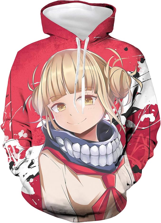 denctoram 动漫 mha 连帽衫 himiko toga 角色扮演服装 bnha toga