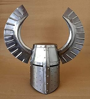 nautical-mart templar horn 幻想战士头盔 sca larp 骑士头盔钢铁条
