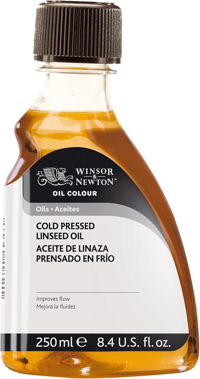 winsor &amp; newton cold pressed linseed oil, 250ml