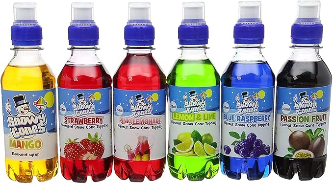 for snow cones and shaved ice | not slush | mixed flavour syrups