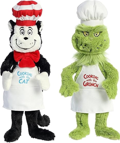 auroradrseuss14英寸厨师格林奇和厨师猫帽子套装