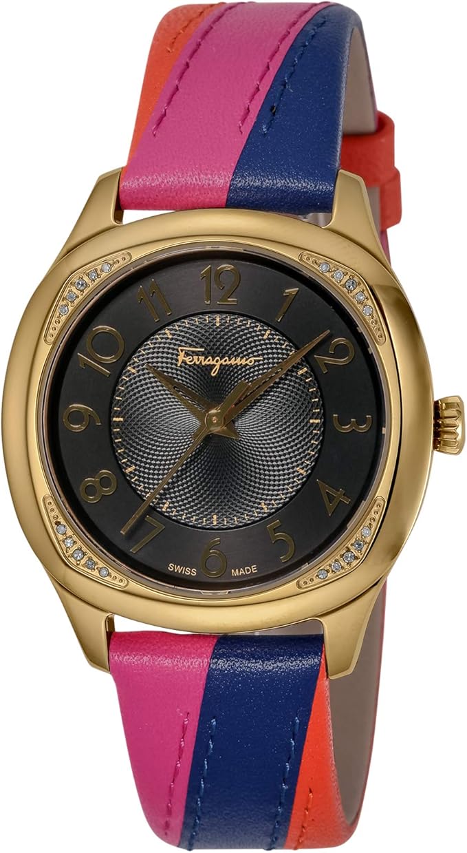 [菲拉格慕]salvatore ferragamo 手表 time 黑色表盘 转换表带:黑色