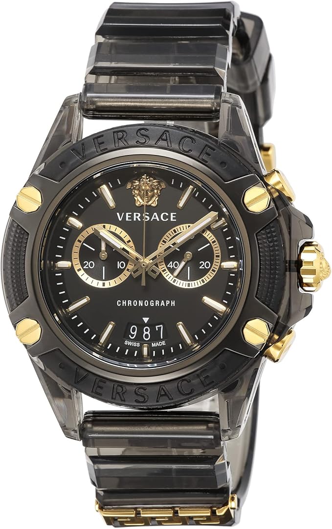 [versace] 腕表 icon active vez700421 男士 黑色 [平行进口商品]