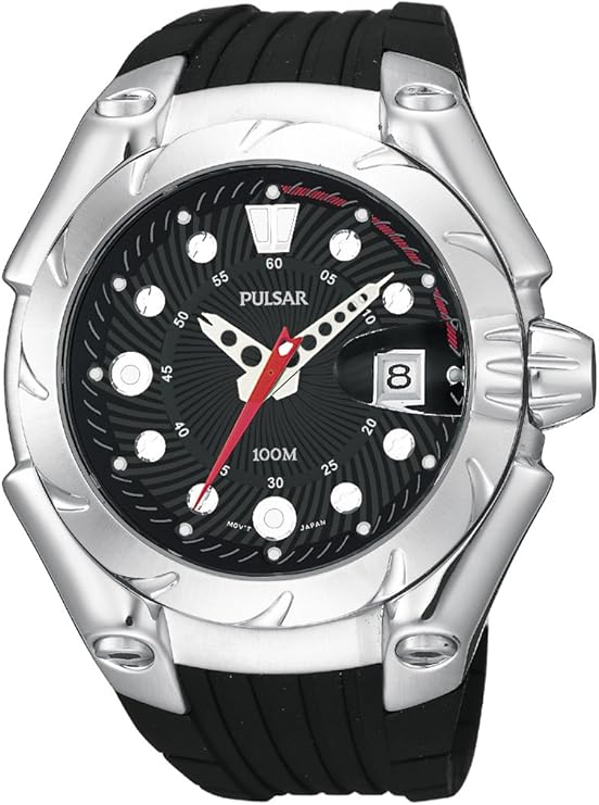 pulsar 男式手表 xl 圣地亚哥模拟橡胶 pxh471x1