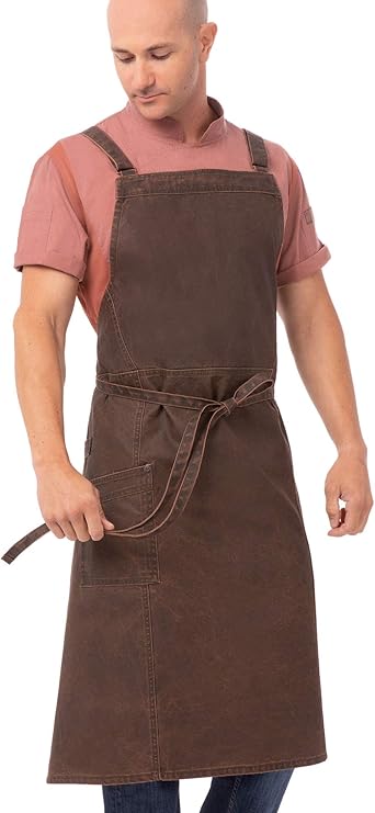 chef works 男式 denver chefs 背部交叉围兜围裙