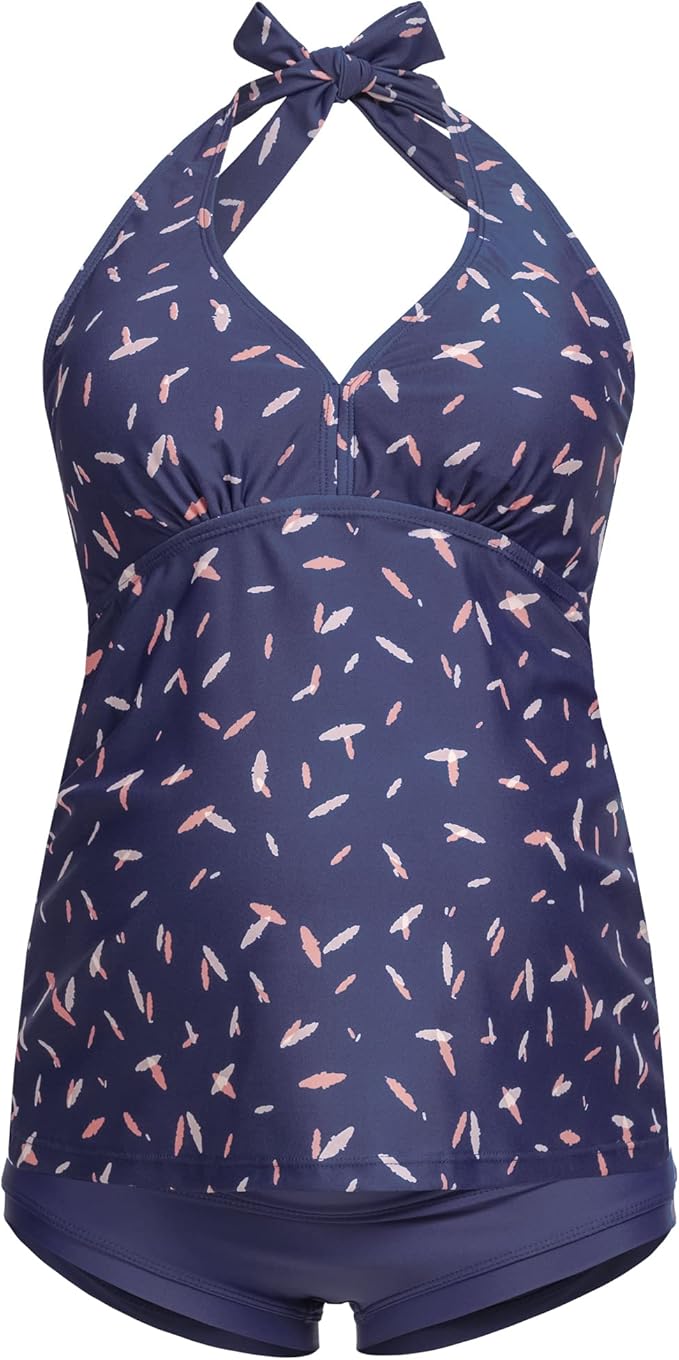 心形母亲孕妇背心-孕妇泳装 - 两件式孕妇泳衣 - 腹裤内裤 - 防紫外线