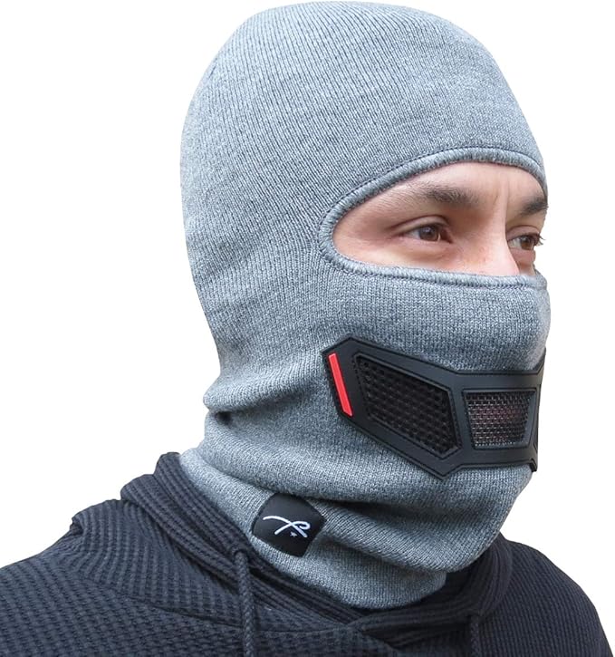 knit balaclava 全脸冬季滑雪面罩,带通风口口