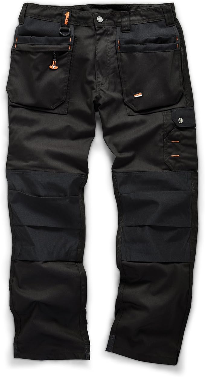 scruffs worker plus cargo 裤子-黑色,03.5056 内腿 79 厘米