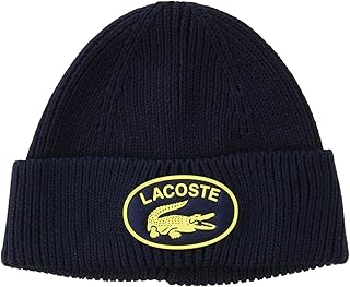 lacoste 法国鳄鱼 椭圆形徽标徽章kids针织帽