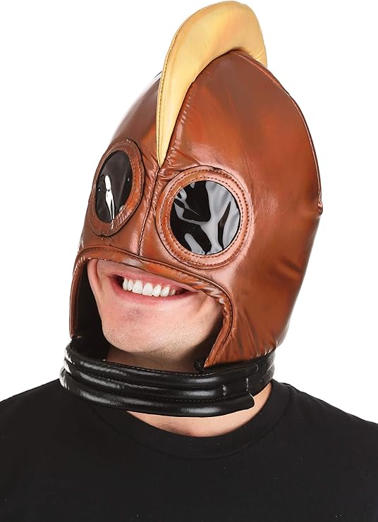 机器人复古服装帽子头盔成人和儿童棕色